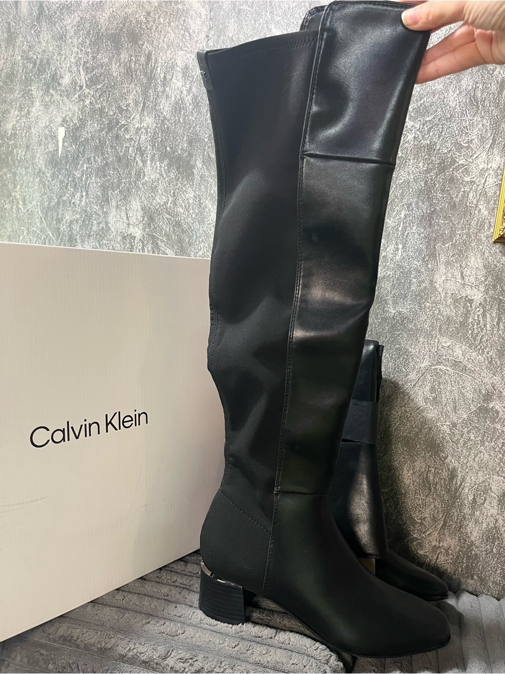 Calvin Klein Black Over-the-Knee Boots